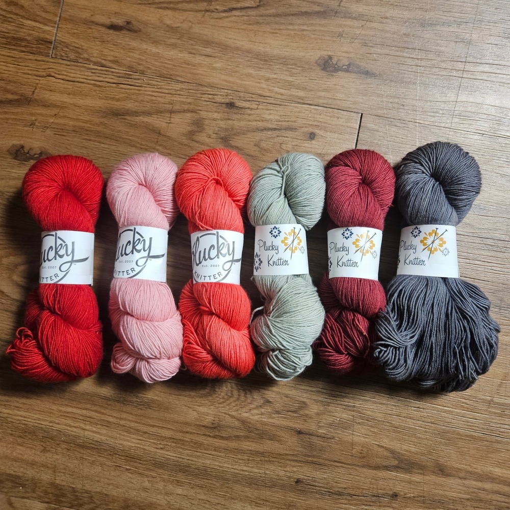 6 Plucky Knitter Primo Fingering Merino Cashmere 75 20 5 Gray Pink Neutral